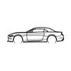 Ignite Laser Ford 2019 Mustang GT Convertable Silhouette Metal Wall Art Rustic Metal 23.6inch/60cm