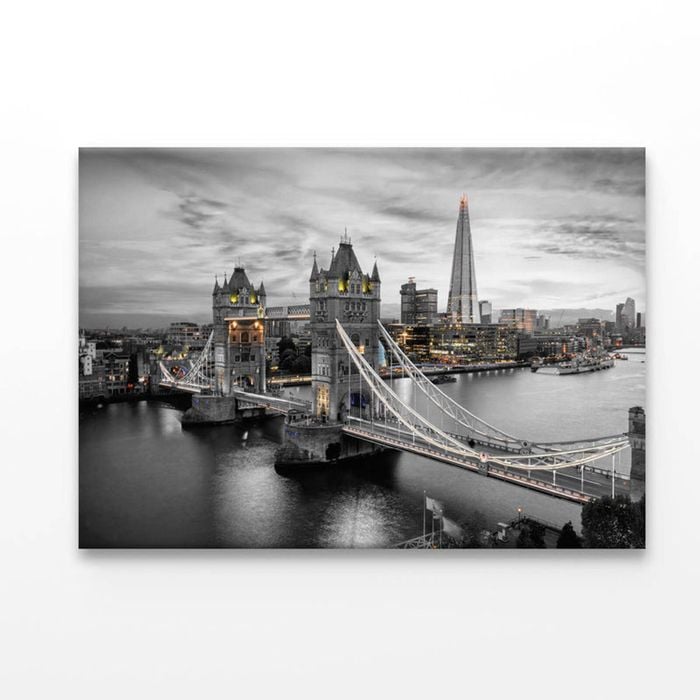 B&W London City With Lights   Print 100% Australian Made 50 x 40cm  (Acrylic)