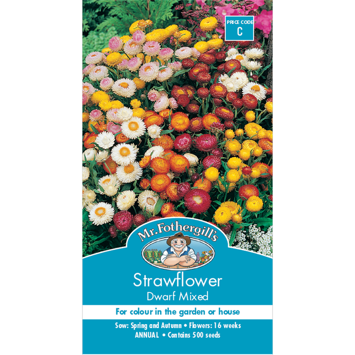 Mr Fothergill's Strawflower Dwarf M ixed Flower Seeds