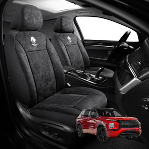 Australian Goose Edition Front Seat Covers for Mitsubishi Outlander 2022 - Current (ZM) - Suede, Universal Fit - Black