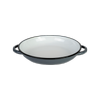 Urban Style Enamelware 24cm Ragout Plate w/ Black Rim - Grey/White