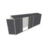 Build-a-Shed 0.8 x 5.2 x 2m Hinged Door Tunnel Shed with Double Sliding Side Doors - Grey