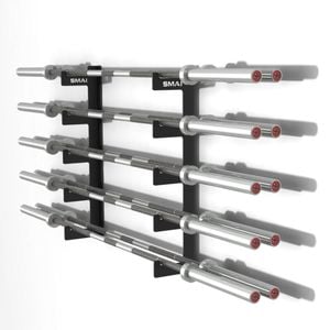 Smai Barbell Storage - 10 Wall Rack - Black