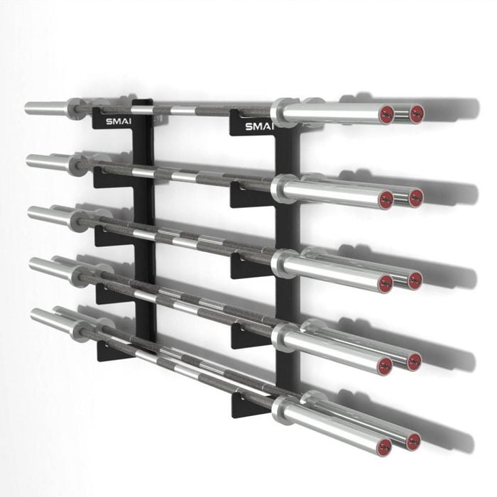 SMAI Barbell Storage - 10 Wall Rack - Black