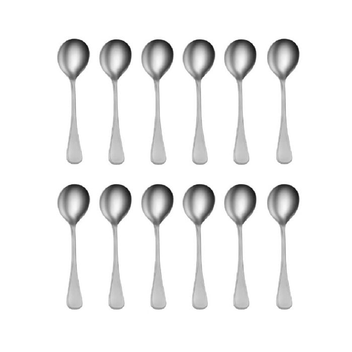 Tablekraft Elite Stainless Steel Soup Spoons - Set 12.