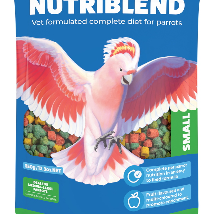 Vetafarm Nutriblend Small Vet-Formulated Complete Diet for Parrots 350g