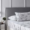 Accessorize Bedroom Collection Single White Sylvan Rose Cotton Flannelette Sheet Set