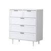 Oikiture 5 Chest of Drawers White