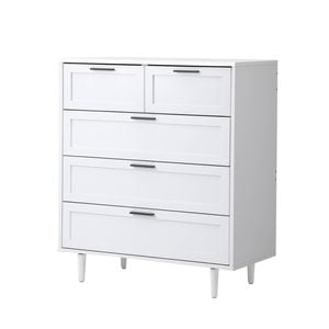 Oikiture 5 Chest of Drawers White