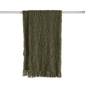 Kas Australia 130x170cm Rye Throw Blanket Home/Bedroom Decor Moss
