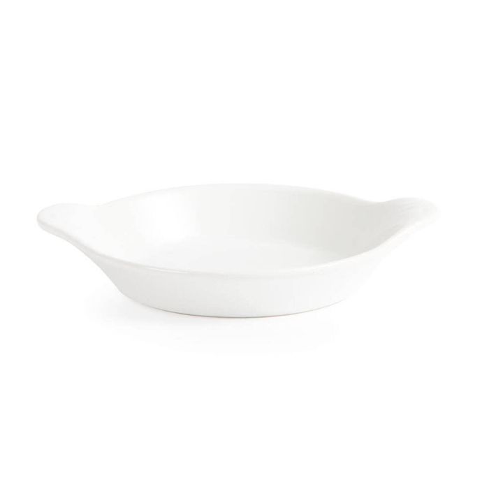 Olympia Round Eared Dishes Whiteware 6 Pack 170 X 140mm Ceramic Tableware Kitchen Catering