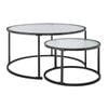 Lerida Coffee Tables Nesting Pair Set of 2 Black