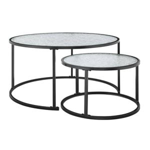 Lerida Coffee Tables Nesting Pair Set of 2 Black