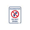 Rain Harvesting 100 x 75mm Metal Rainwater Do Not Drink Sign
