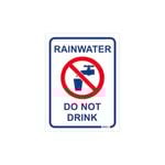 Rain Harvesting 100 x 75mm Metal Rainwater Do Not Drink Sign