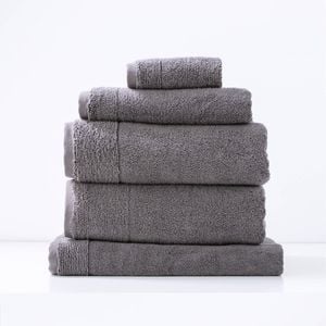 5pc Renee Taylor Aireys 650gsm Zero Twist Towel Set Nickel