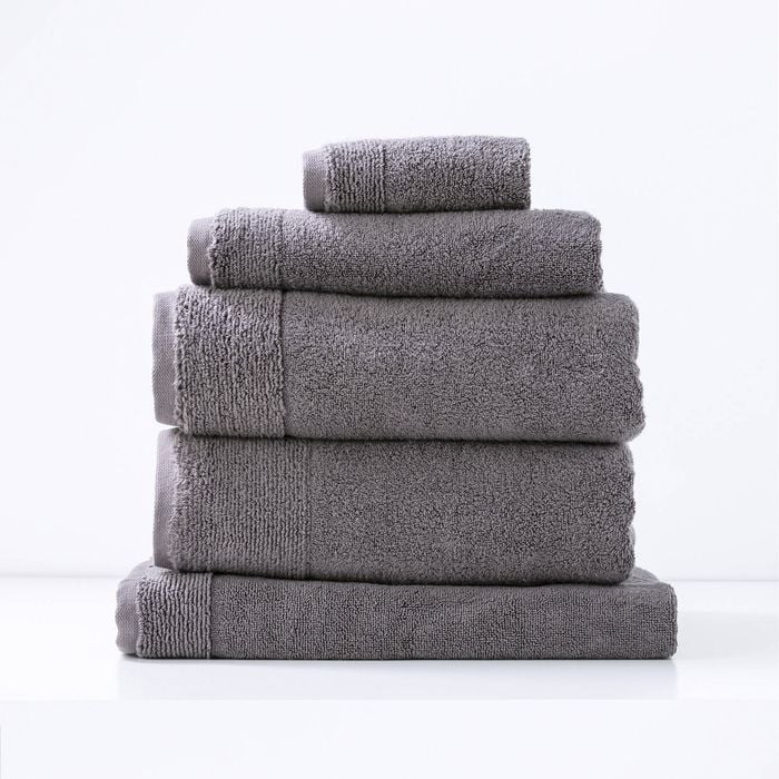 5pc Renee Taylor Aireys 650gsm Zero Twist Towel Set Nickel