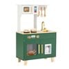Costway Kids Kitchen Playset Chef Pretend Play Kitchen Toy Gift W/microwave Ice Dispenser Green