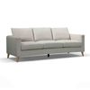 Modern Furniture DELLAN 3 Seater Sofa - Light Cream with Natural Oak legs