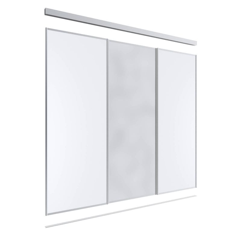 Lugna 2400 x 1801 - 2700mm 1 Mirror 2 Melamine 3 Door Combo Package