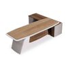 Modern Furniture HUGO Executive Office Desk + Left Return 240cm-Walnut+Ivory