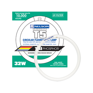 Nelson 32W 245mm Cool White T5 Circular Fluorescent Tube
