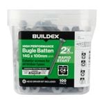 Buildex® 14G x 100mm Class 4 Bugle Batten Screws - 100 pack