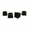 Surface Gard 25mm Black Square 5/16" Threaded End Closure - 4 Pack