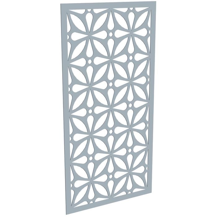 ProtectorAl 300-1200w x 1201-2400h Silver Matt/Gloss White Morrocco Unframed Composite Deco Panel