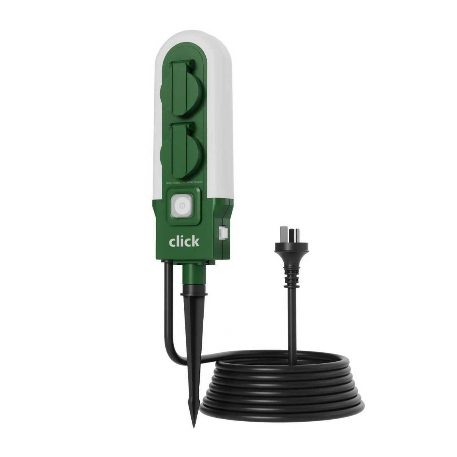 Click 2 Outlet Garden Stake Power Board With Light product image