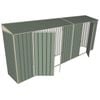 Build-a-Shed 0.8 x 5.2 x 2m Skillion Shed with Double and Single Hinged Side Doors - Green