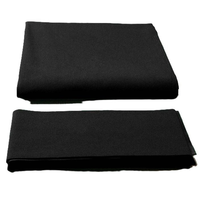 Leaf Living Arix 8ft Billiard Table Cloth, High-density Wool Blend, Anti-pilling Surface - Black