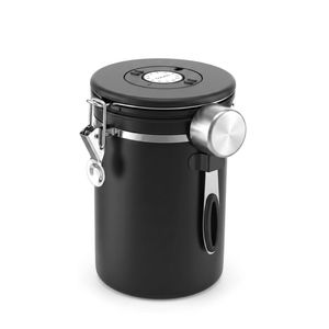 5-star Chef 1.8l Stainless Steel Coffee Bean Storage Container Coffee Canister