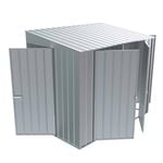 Build-a-Shed 1.5 x 2.3 x 2.0m Tunnel Shed Tunnel Hinged Door Double Hinged Side Door - Zinc