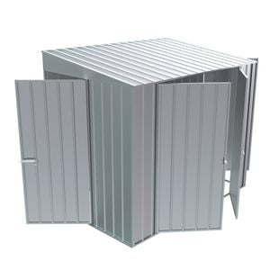 Build-a-Shed 1.5 x 2.3 x 2.0m Tunnel Shed Tunnel Hinged Door Double Hinged Side Door - Zinc