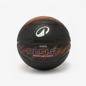 Decathlon - Size 5 Basketball Resist R500 - Black/orange - 5