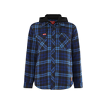 Hard Yakka Size XL Blue Quilted Flannel Hooded Shacket