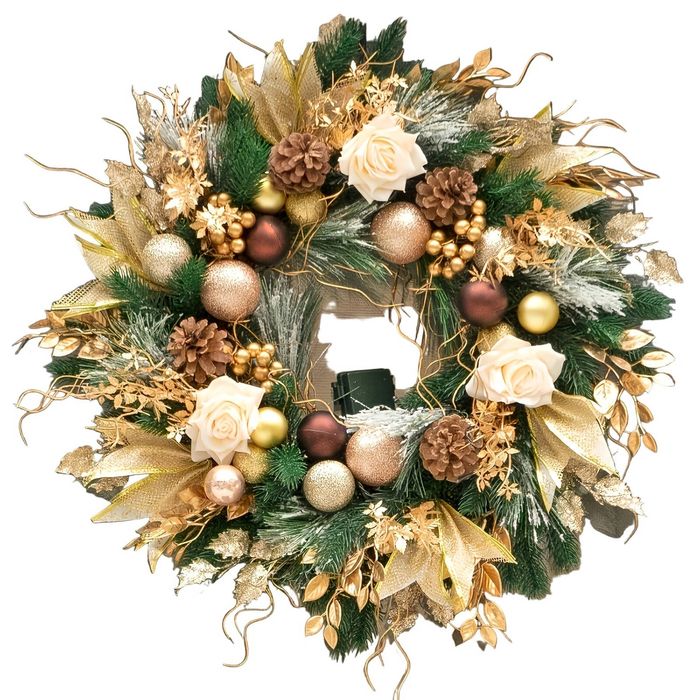 Lifebay Golden Bow Christmas Wreath