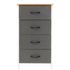 Foret Chest Of 4 Drawers Storage Cabinet Tower Dresser Wood Top Tallboy Organizer