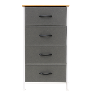 Foret Chest Of 4 Drawers Storage Cabinet Tower Dresser Wood Top Tallboy Organizer