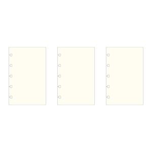 3x 32pc Filofax Pocket Notebook Paper Refill Office/school Stationery Plain Wht