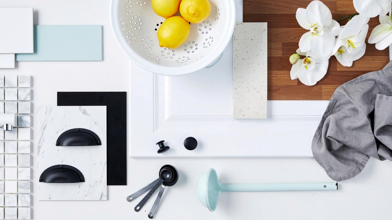 A variety of kitchen elements