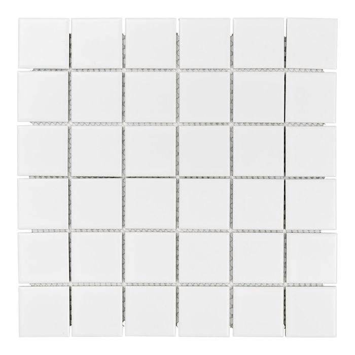 Decor8 Tiles 306 x 306mm White Matt Square Porcelain Mosaic Tile
