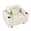 Ufurniture 1 Seaters Sofa Modular Lazy Lounge Sofa Beige
