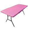 Fitted Waterproof Tablecloth - Pink & White Gingham