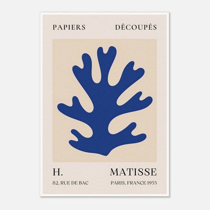 Galrie Papiers Découpés Blue H. Matisse Print (1955) Elegant for your Home, Poster Only, 50 x 70cm (20 x 28inch)