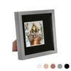 Nicola Spring Acrylic 3D Box Photo Frame with 4" x 4" Mount - 8" x 8"  - Grey