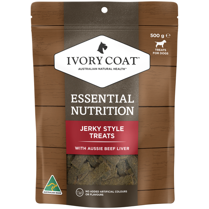 Ivory Coat Essential 500g Jerky With Beef Dog Treats