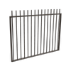 ProtectorAl 1201 - 1500 x 1200mm Black Aluminium Picket Top Garden Gate