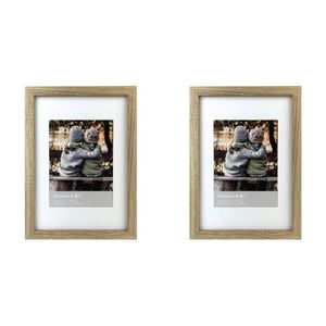 2PK Frankie & Me Wooden Border 6x8'' Picture Frame Home/Office Photo Decor Oak
